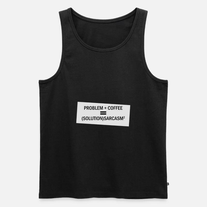 Problem Plus Coffee - Men's Premium Organic Tank Top - black
