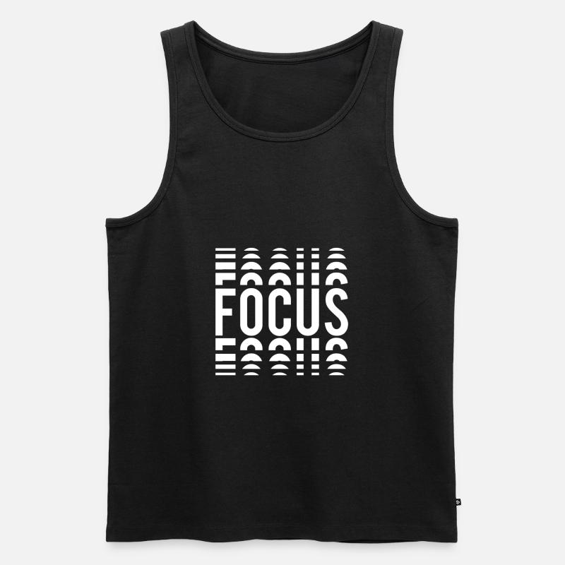 Fokus - Männer Premium Bio Tank Top - Schwarz