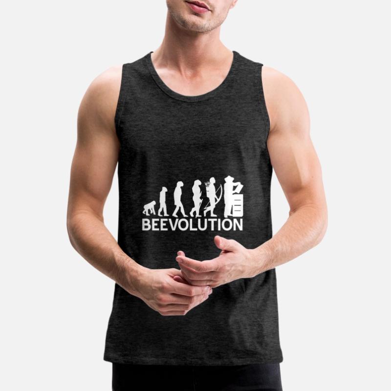Beevolution Honeybee Bees Evolution Beekeeping Men's Premium Organic Tank Top