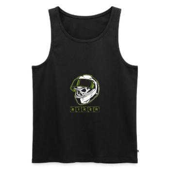biker - Men's Premium Organic Tank Top - black - Front - Michal (187cm)