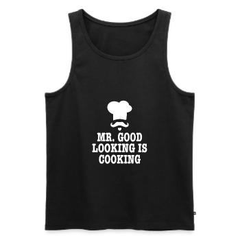 Mr good looking Chef Küche Kochen Spruch Geschenk - Männer Premium Bio Tank Top - Schwarz - Vorne - Michal (187cm)