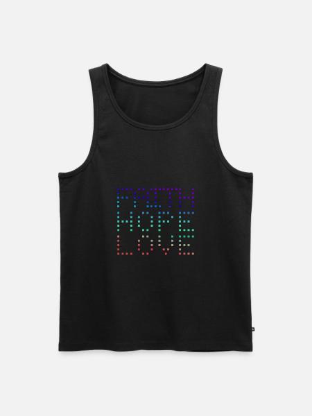 faith hope love - Men's Premium Organic Tank Top - black