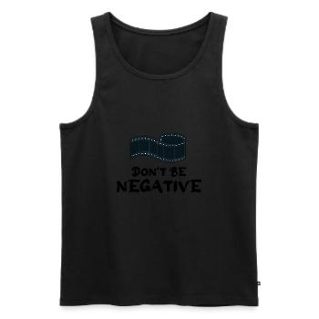 Don't be negative gift - Men's Premium Organic Tank Top - black - Front - AI Model Male 178 light (178cm)