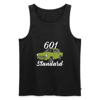 standard 601 - Men's Premium Organic Tank Top - black - Front - AI Model Male 178 light (178cm)