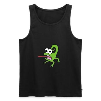 chameleon - Men's Premium Organic Tank Top - black - Front - Michal (187cm)