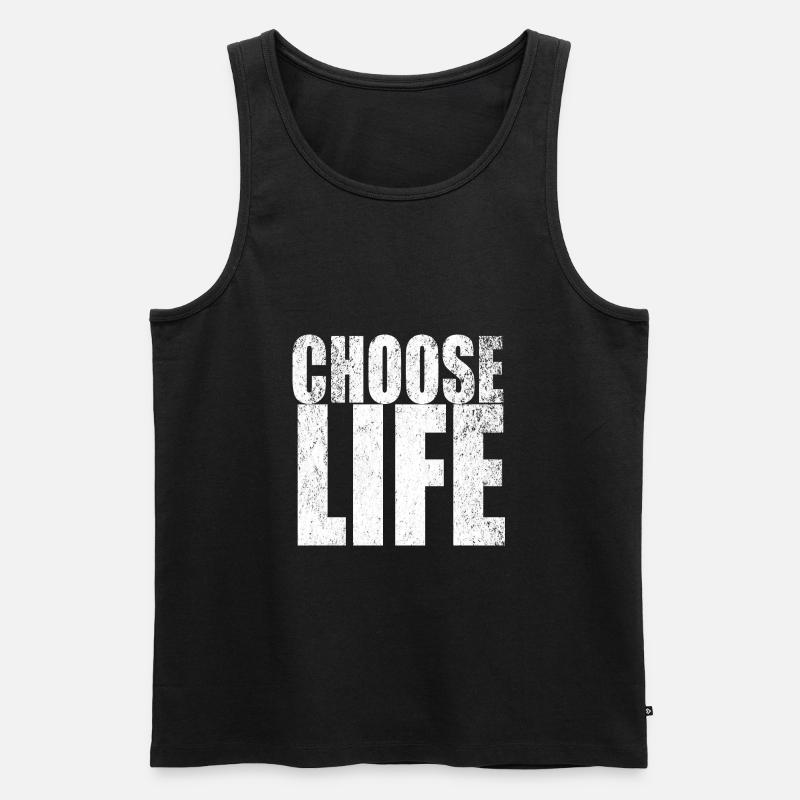 CHOOSE life - Männer Premium Bio Tank Top - Schwarz