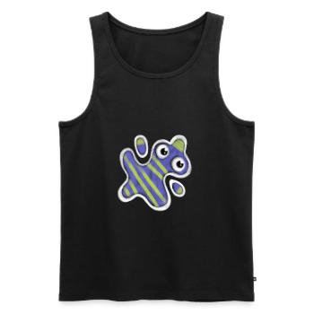 Purple Chalk Virus Superbug - Men's Premium Organic Tank Top - black - Front - AI Model Male 178 light (178cm)