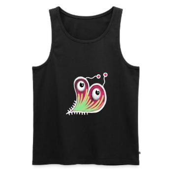 Heart Shaped Germ Doodle - Men's Premium Organic Tank Top - black - Front - AI Model Male 178 light (178cm)