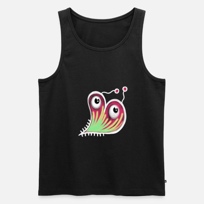 Herz geformte Keim Doodle - Männer Premium Bio Tank Top - Schwarz