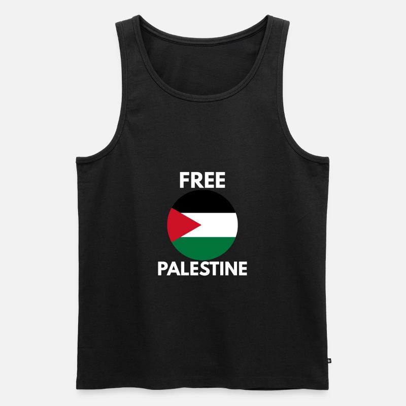 Freies Palästina - Männer Premium Bio Tank Top - Schwarz
