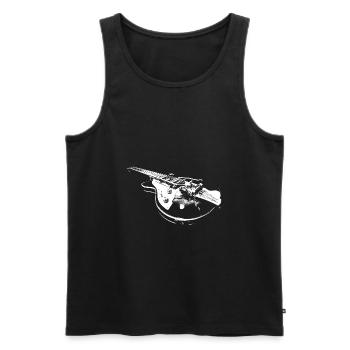 gitarre - Männer Premium Bio Tank Top - Schwarz - Vorne - AI Model Male 178 light (178cm)