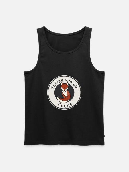 Schlau wie ein Fuchs - Männer Premium Bio Tank Top - Schwarz