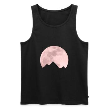 Moon mountain - Men's Premium Organic Tank Top - black - Front - Michal (187cm)