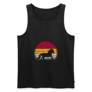 Tinker Horse Vintage - Men's Premium Organic Tank Top - black - Front - AI Model Male 178 light (178cm)