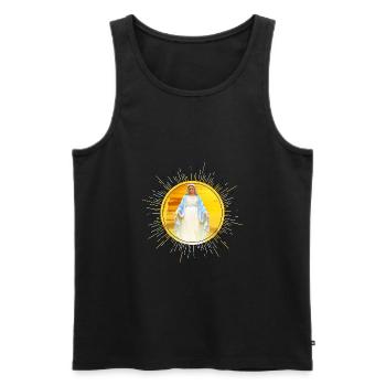 Mary Madonna - Men's Premium Organic Tank Top - black - Front - Michal (187cm)