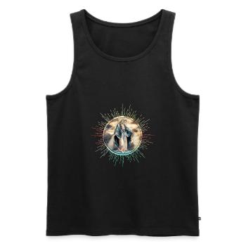 Maria Madonna - Men's Premium Organic Tank Top - black - Front - Michal (187cm)