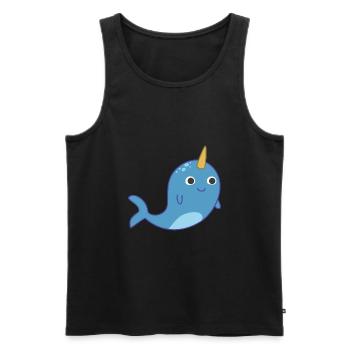 narwhal - Men's Premium Organic Tank Top - black - Front - AI Model Male 178 light (178cm)