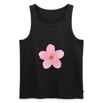 Cherry blossom - Men's Premium Organic Tank Top - black - Front - AI Model Male 178 light (178cm)