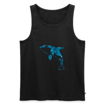 Blue Ocean Orca - Men's Premium Organic Tank Top - black - Front - AI Model Male 178 light (178cm)