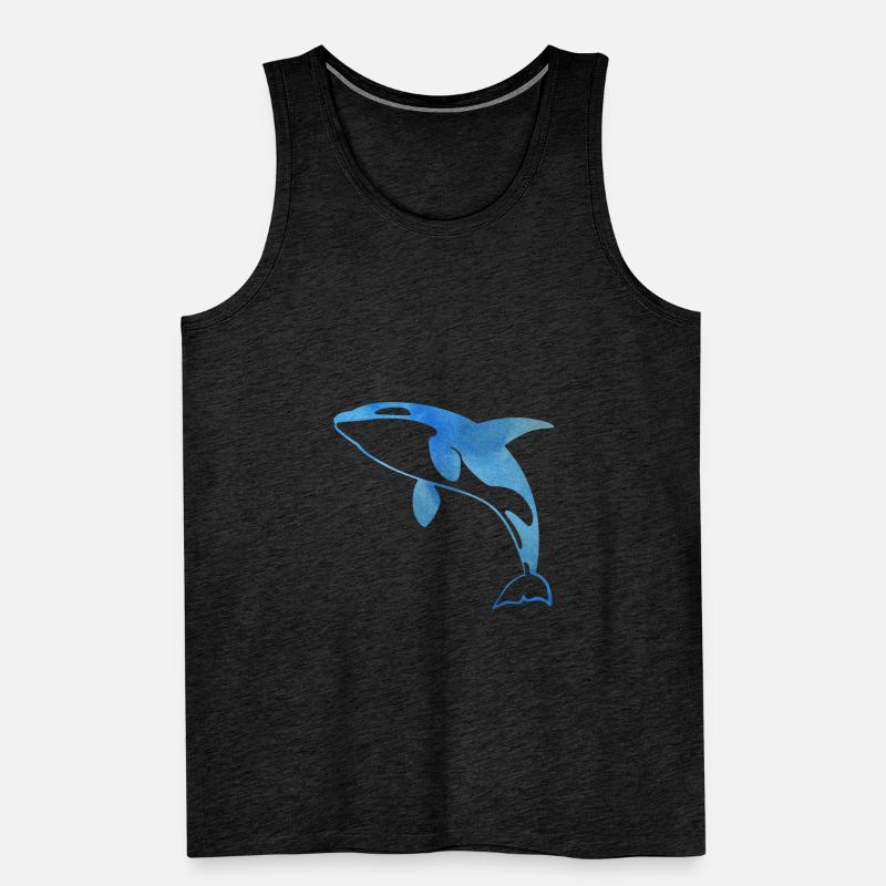 Blaue Orca Männer Premium Bio Tank Top