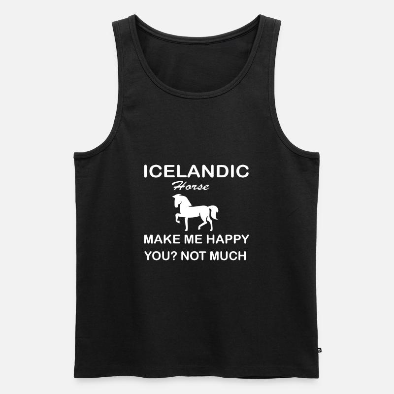 Pferd Horse - Männer Premium Bio Tank Top - Schwarz