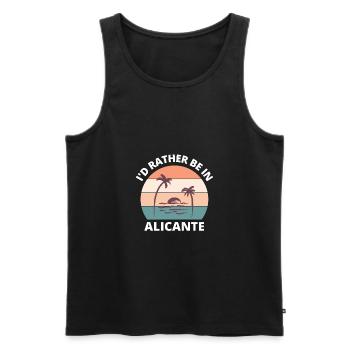 I'd Rather Be In Alicante - Vintage Sunset - Men's Premium Organic Tank Top - black - Front - AI Model Male 178 light (178cm)