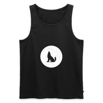 Wolf Moon Werewolf Full Moon - Men's Premium Organic Tank Top - black - Front - AI Model Male 178 light (178cm)