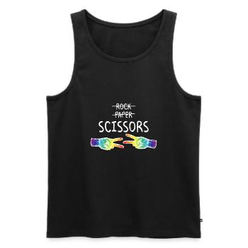 Rock Paper Scissors LGBTQ Pride Month Lesbian - Débardeur bio Premium Homme - noir - Devant - Michal (187cm)