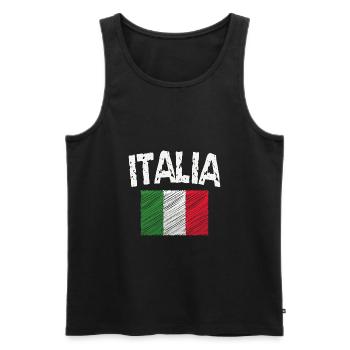 italia - Männer Premium Bio Tank Top - Schwarz - Vorne - AI Model Male 178 light (178cm)