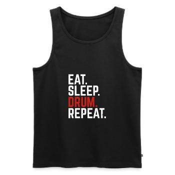 Eat Sleep Drum Repeat Percussion - Débardeur bio Premium Homme - noir - Devant - Michal (187cm)