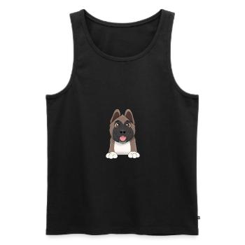American Akita - Männer Premium Bio Tank Top - Schwarz - Vorne - Michal (187cm)
