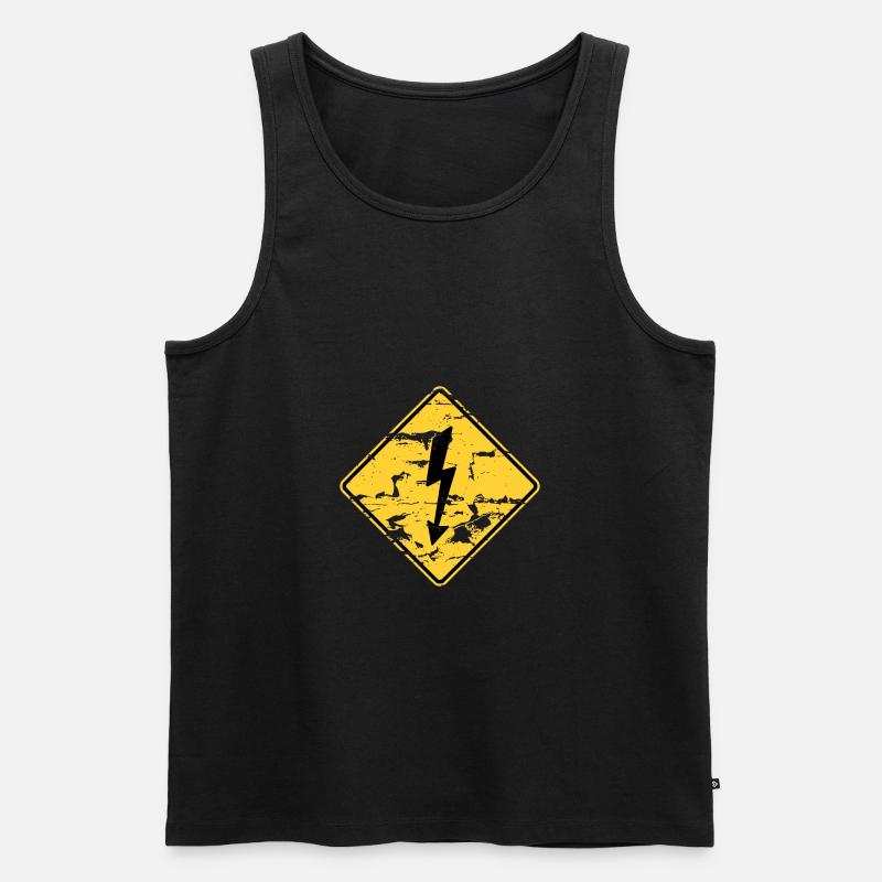 High Voltage - Männer Premium Bio Tank Top - Schwarz