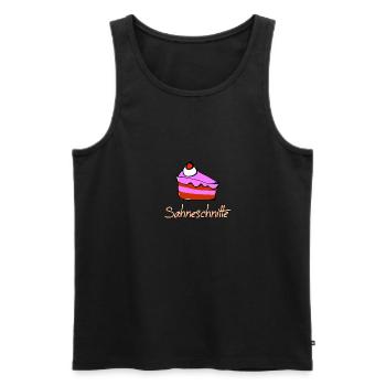 Sahneschnitte 1 0 - Männer Premium Bio Tank Top - Schwarz - Vorne - Michal (187cm)