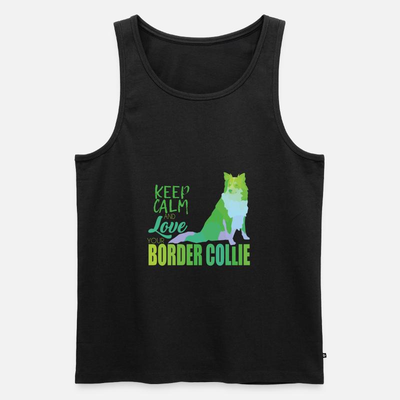 Border Collie - Männer Premium Bio Tank Top - Schwarz