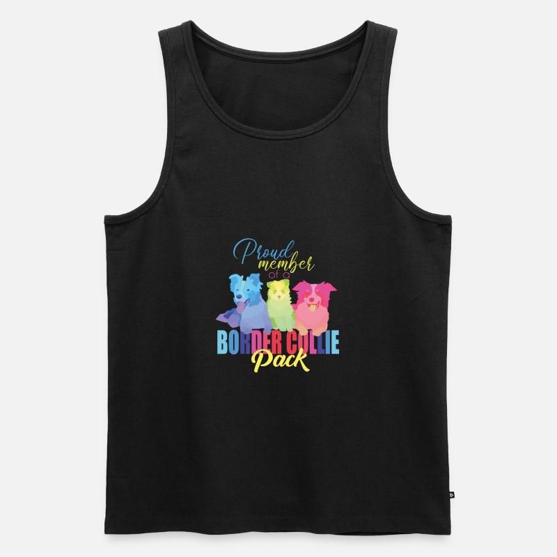 Border Collie - Männer Premium Bio Tank Top - Schwarz