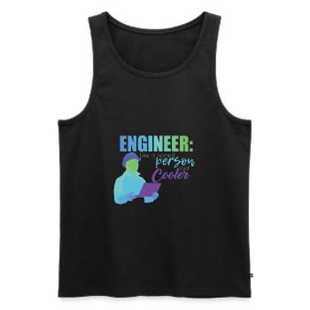 Engineer Engineer Technician Electrical Engineering Mechanical Engineering - Men's Premium Organic Tank Top - black - Front - AI Model Male 178 light (178cm)