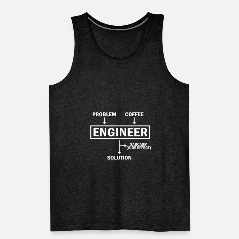 Problem Engineer Coffee Solution Sarcasm Männer Premium Bio Tank Top
