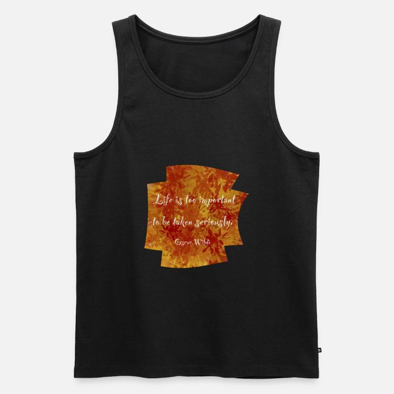 Oscar wilde quote - Männer Premium Bio Tank Top - Schwarz