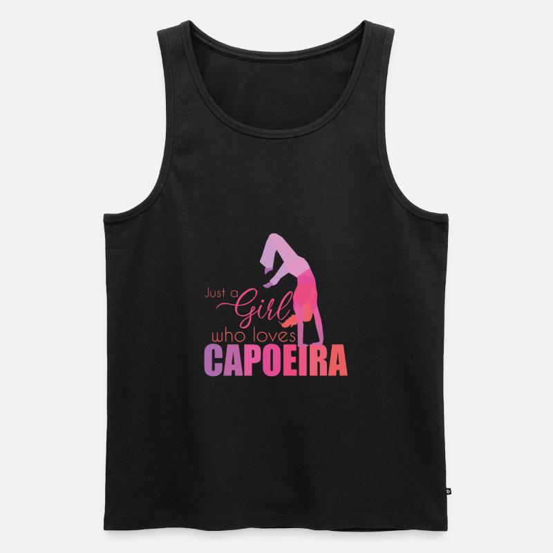 Capoeira - Männer Premium Bio Tank Top - Schwarz
