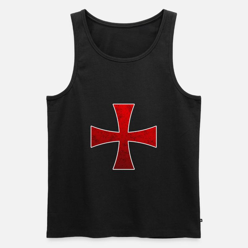 Tempelritter Kreuzritter Templerorden - Männer Premium Bio Tank Top - Schwarz
