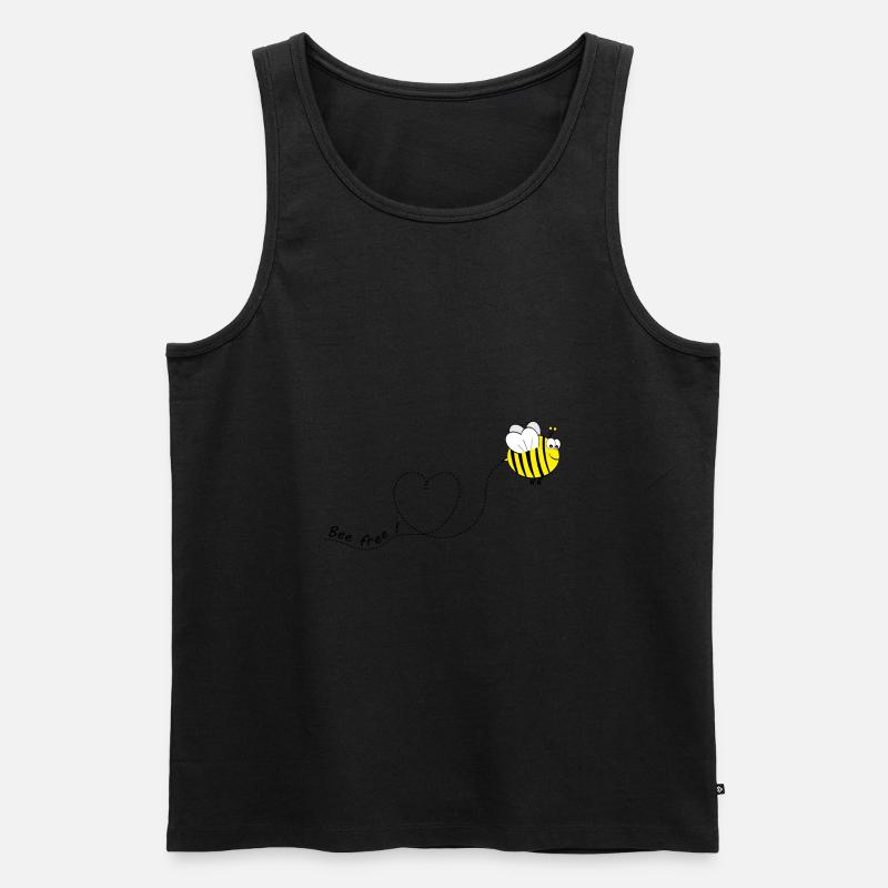 Bee free ! - Männer Premium Bio Tank Top - Schwarz