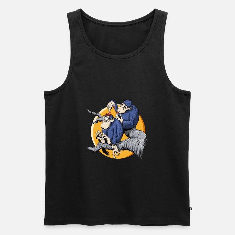 Monkey Business - Männer Premium Bio Tank Top - Schwarz