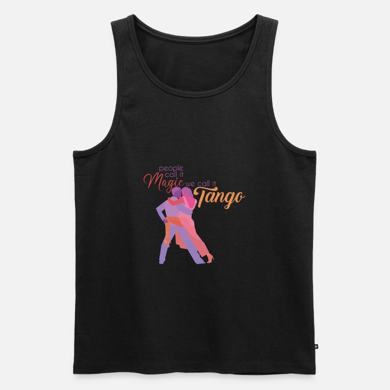Tango-Tanz - Männer Premium Bio Tank Top - Schwarz