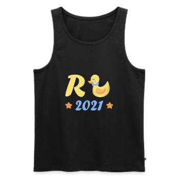 Rente Ente 2021 Ruhestand Rentner Pension Geschenk - Männer Premium Bio Tank Top - Schwarz - Vorne - Michal (187cm)