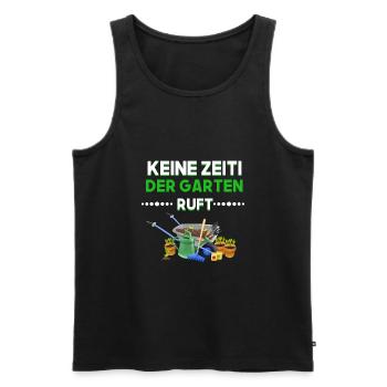 Keine Zeit Der Garten Ruft Gärtner - Männer Premium Bio Tank Top - Schwarz - Vorne - AI Model Male 178 light (178cm)