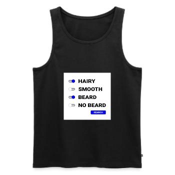 Gay Bear Dating App Preferences - Männer Premium Bio Tank Top - Schwarz - Vorne - Michal (187cm)