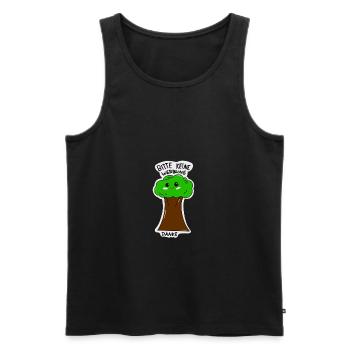 Bitte keine Werbung Baum/Umwelt freundlich - Männer Premium Bio Tank Top - Schwarz - Vorne - AI Model Male 178 light (178cm)