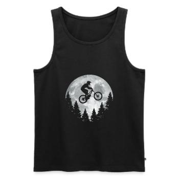 Mountainbiker Moon Cyclist Cyclist Cyclist - Men's Premium Organic Tank Top - black - Front - AI Model Male 178 light (178cm)