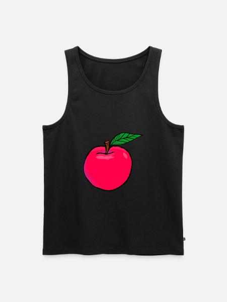 Apfel - Männer Premium Bio Tank Top - Schwarz