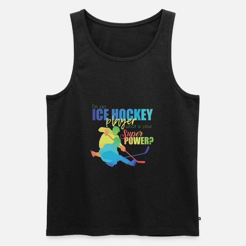 Eishockey - Männer Premium Bio Tank Top - Schwarz